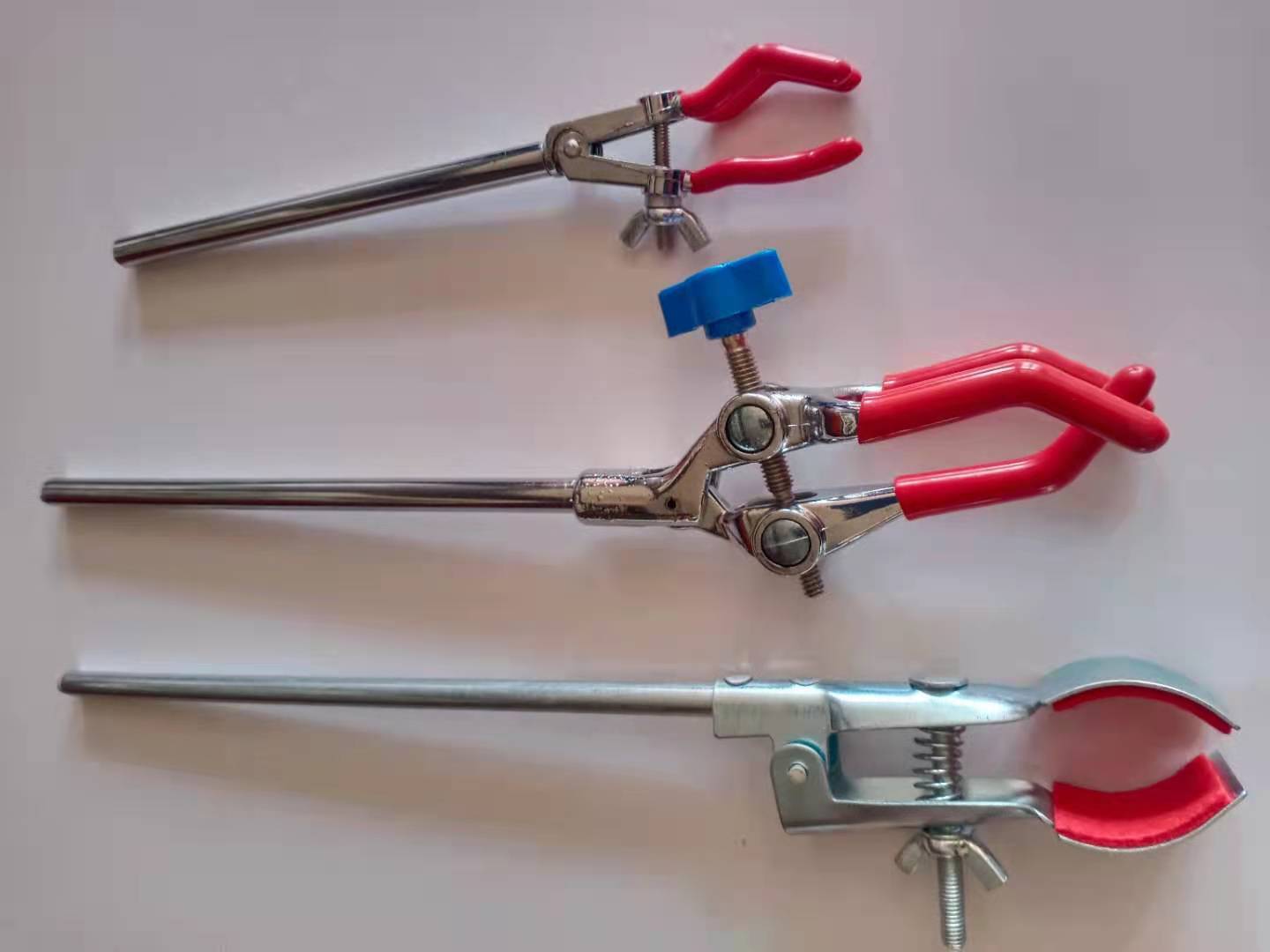 实验室铁架台夹具三爪夹 锌合金夹子教学仪器 十字夹