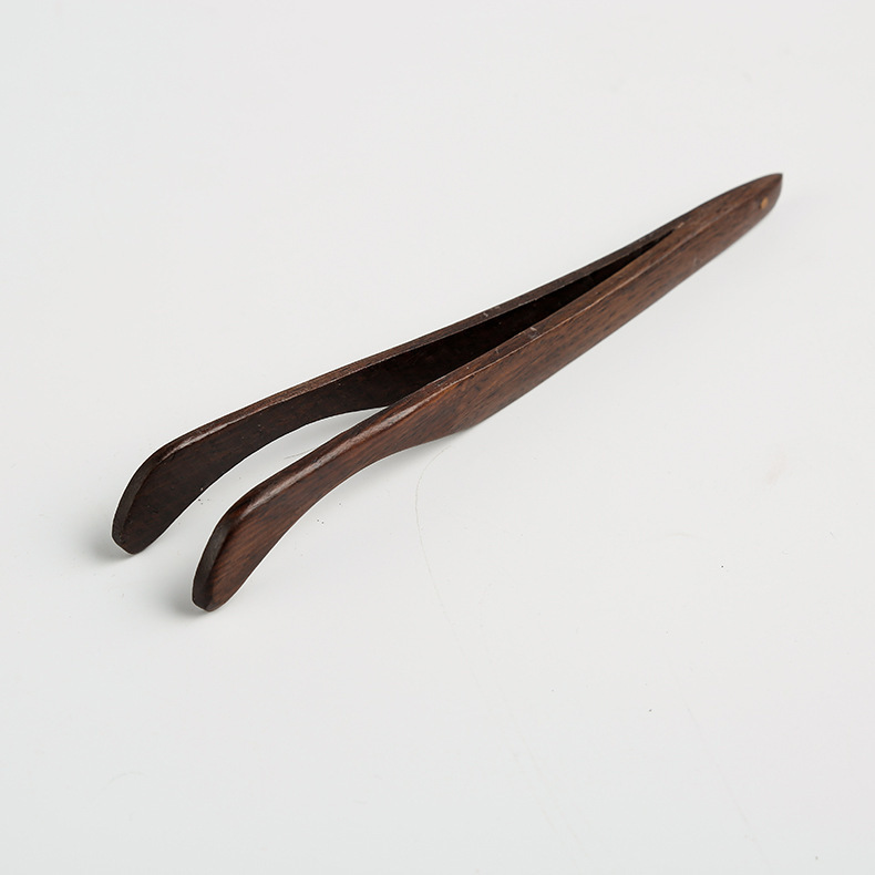 茶具配件夹功夫夹子竹镊子黑檀木质竹制杯夹洗杯泡叶一件代发批发