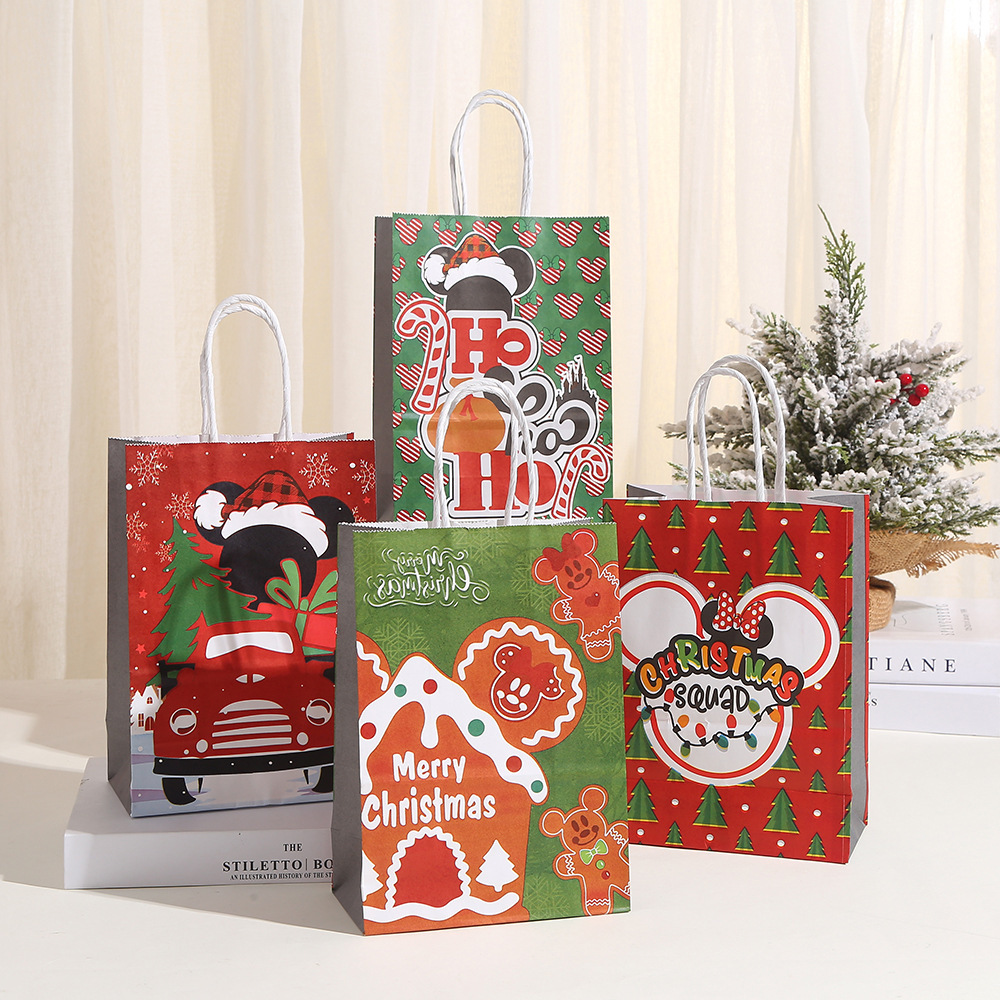 New Animal Cartoon Cartoon Theme Handbag Cute Food Packaging Bag Buggy Bag Kraft Paper Bag Gift Bag