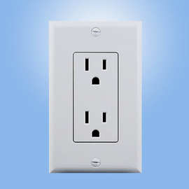 美标双联ul开关插座120型15a美式墙壁插座面板 nema5-15三极插板