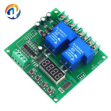 交流直流电机正反转模块12v24v电路板电磁阀泵控制器双两路继电器