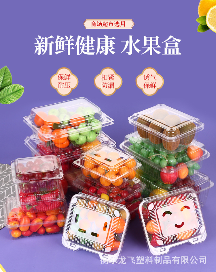 一次性透明水果塑料盒草莓盒鲜果盒子有盖保鲜果蔬包装整箱打包盒