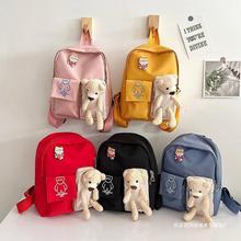 跨境儿童包包 2023韩版新款儿童潮流小熊双肩包简约幼儿园背包潮
