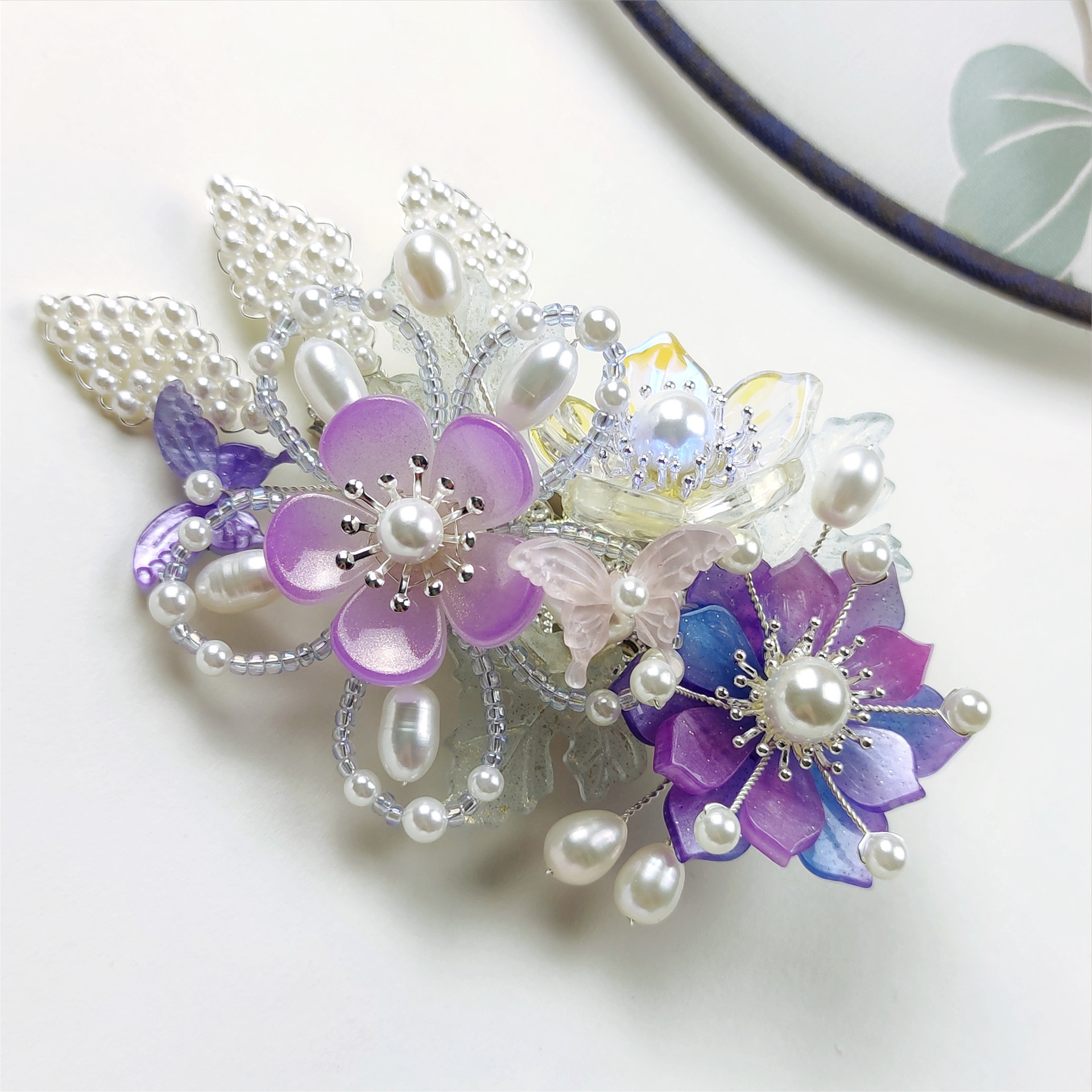 古之韵新品手工制作汉服头饰古装配饰古风发饰仙女发夹发簪紫云