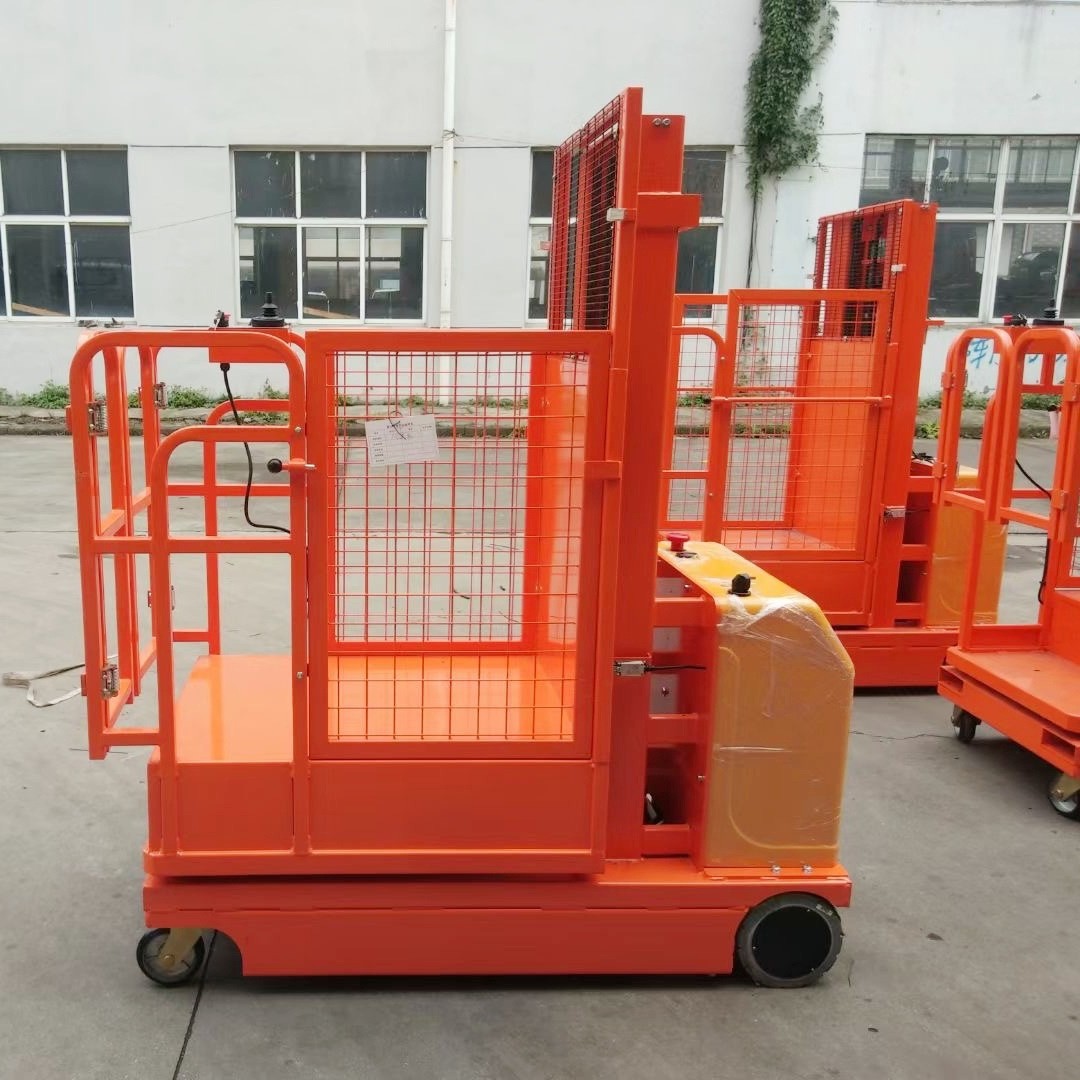 普尔夫全电动高空取料机物流仓储拿货车登高移动平台取货升降车