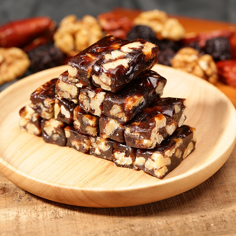 现货枣泥核桃糕软糕糖 网红红枣核桃糕点 办公室零嘴零食红枣糕