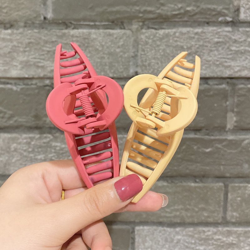 Korean New Macaron Color Fashion Hairpin Rubber Paint Updo Plastic Clip Shark Clip
