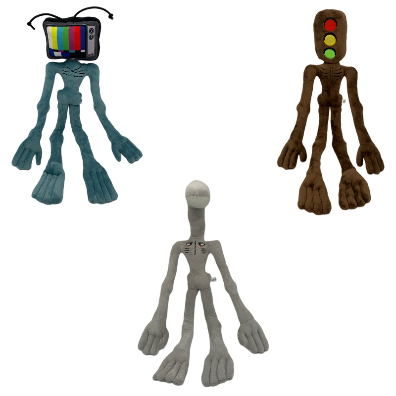 跨境siren head警笛头毛绒玩具动漫红绿灯汽笛人儿童玩具警笛玩偶