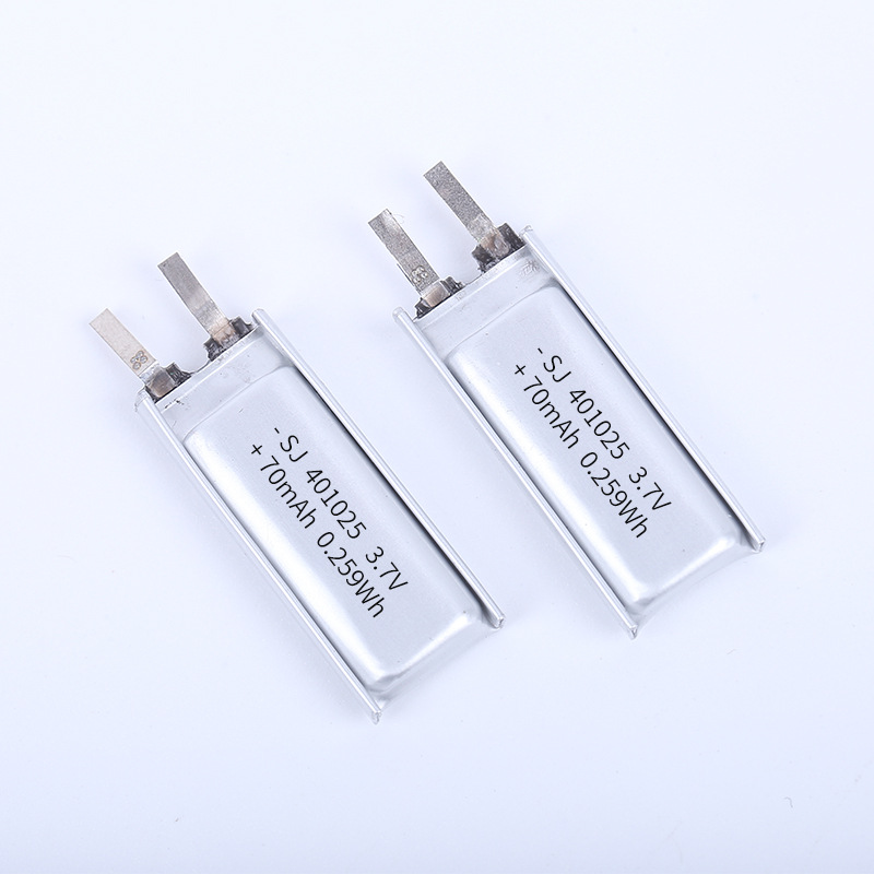 401025 Polymer Lithium Battery 70MAh Smart Watch LED Light Selfie Stick Talking Pen Chargable Lithium Battery