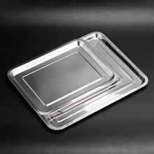 RI0T加厚不锈钢方盘正方形盘长方形盘餐盘商用菜盘托盘烧烤盘蒸饭