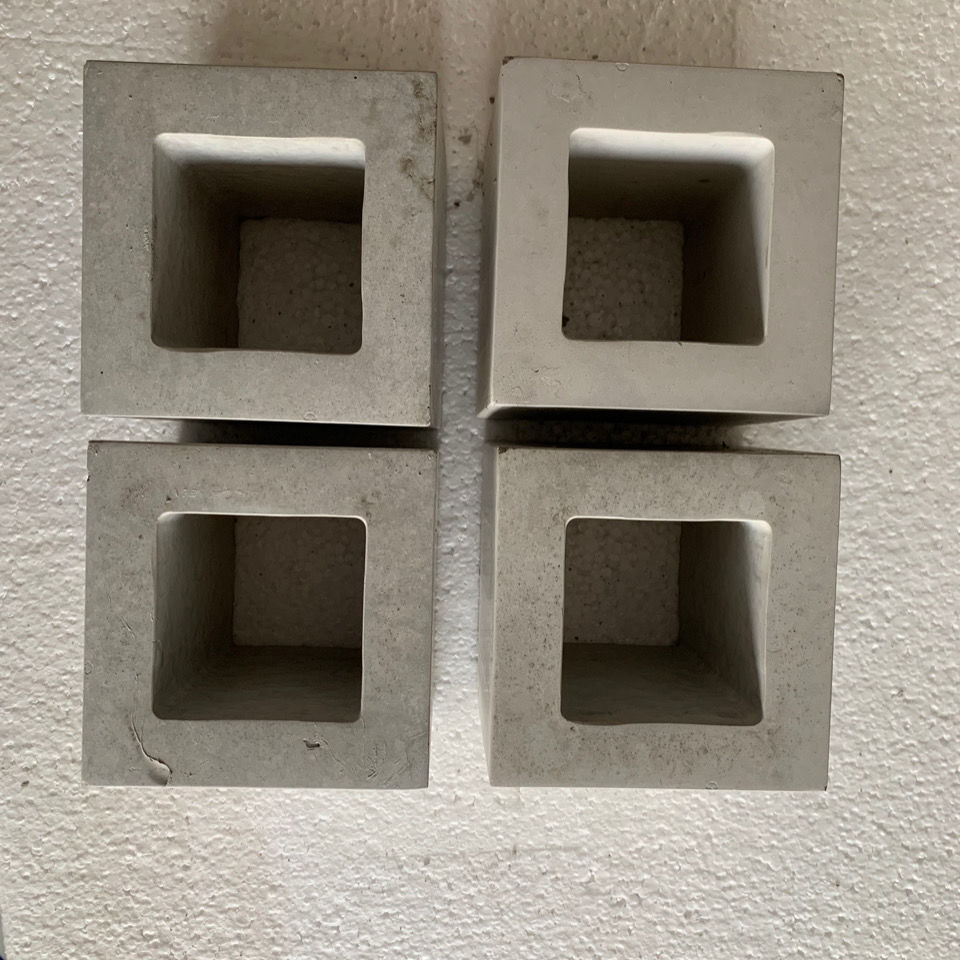 清水混凝土水泥空心砖多孔砖造景装饰清水正方形砌块水泥砖方孔砖