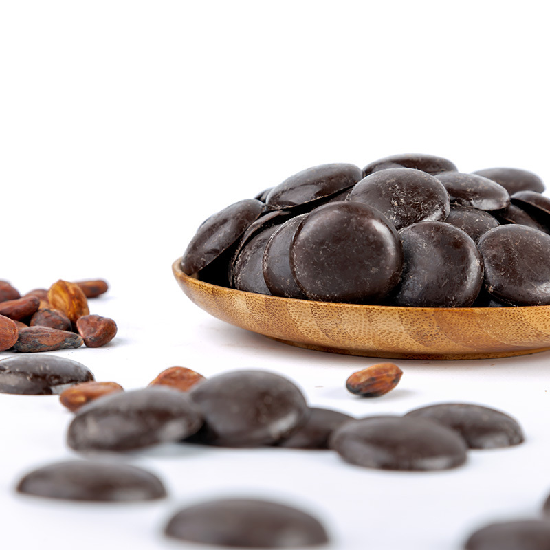 古缇思黑白巧克力币烘焙用原料豆块状散装1kg易融化(代可可脂)