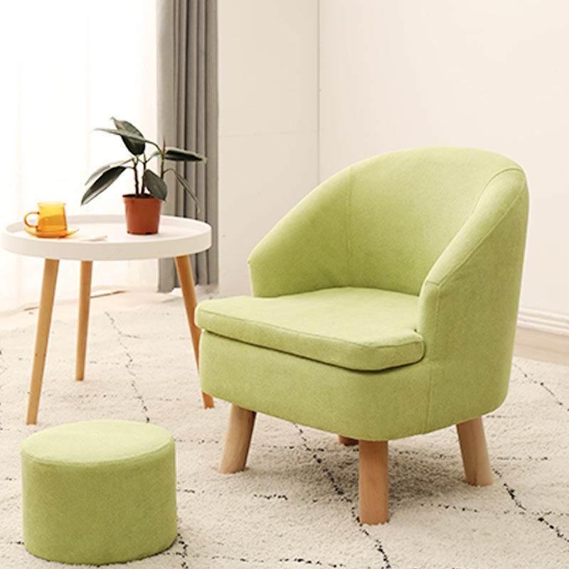 阅读沙发实木懒人沙发小户型简约卧室网红单人休闲椅阳台布艺迷你