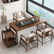 家用迷你新中式茶台实木禅意阳台茶桌椅组合泡茶台现代简约小户型