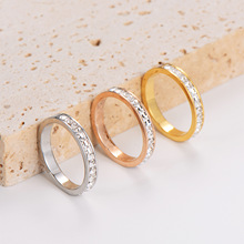 AML不锈钢新款方钻贝壳戒指超闪小方钻贝母指环