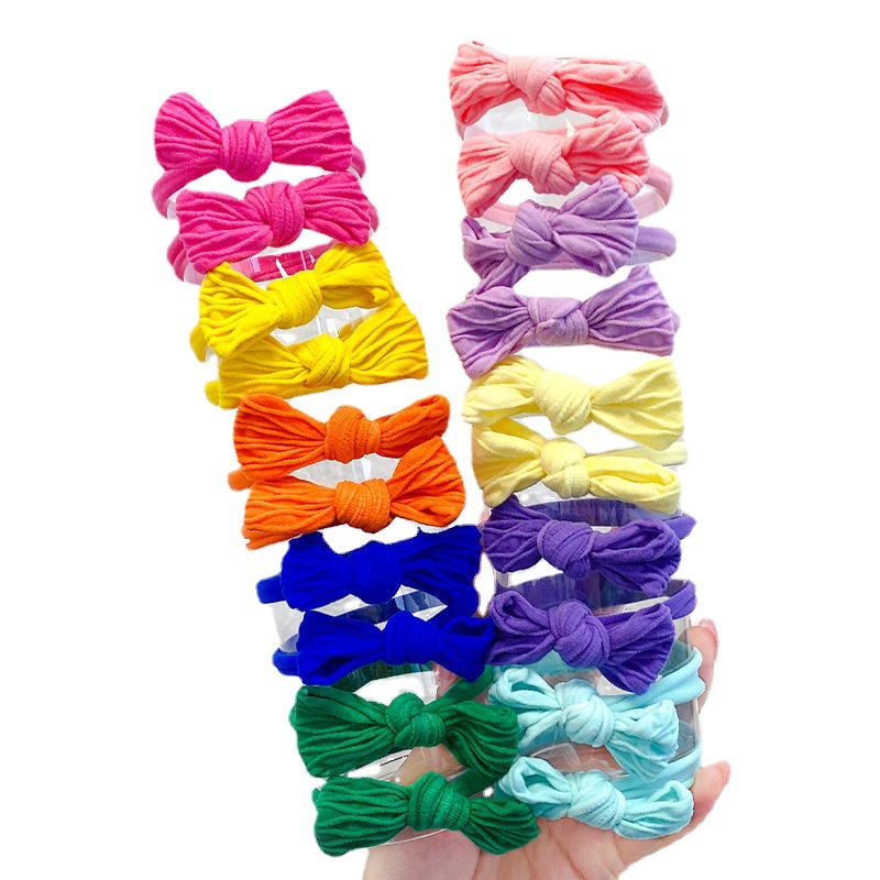 New Bow Headdress Children's Korean Internet Celebrity Rubber Band Hair Band Does Not Hurt Hair Elastic and Durable Baby Hair Accessories