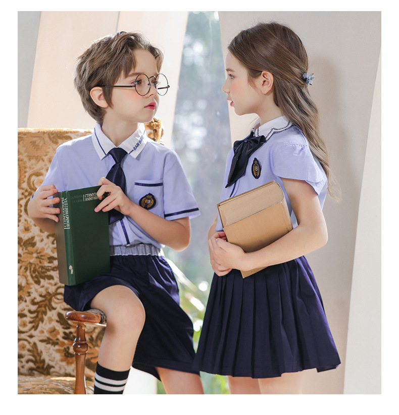 儿童校服小学生班服女童英伦风jk制服幼儿园园服套装夏季新款礼服