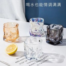 INS风扭扭不规则果汁杯威士忌洋酒杯家用网红玻璃杯创意水杯