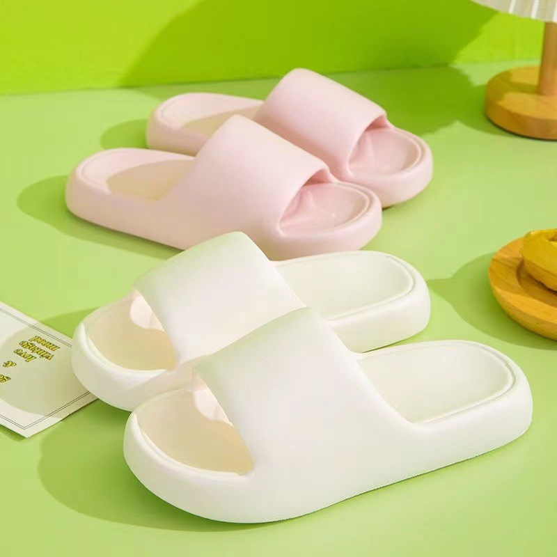 2023 New Slippers Home Summer Home Non-Slip Slip-on Slippers Couple Thick Bottom Mute Foot Washing Slippers