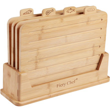 竹制4件套砧板厨房带支架水果面包切菜板多用分类水果奶酪砧板
