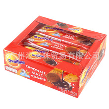 泰国进口零食品阿华田Ovaltine麦芽巧克力奶油夹心饼干360g*12包