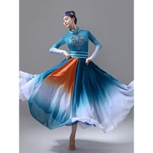 蒙古舞蹈演出服服族服饰女服装蒙族舞蹈服新款蒙古舞练习裙