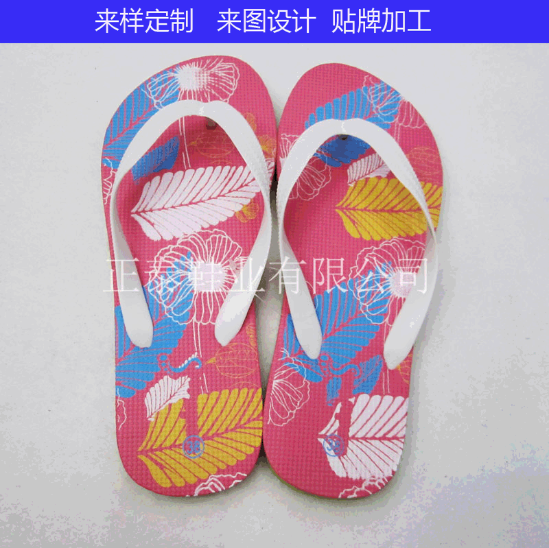 factory supply summer new non-slip pe flip-flops beach flip-flops can be printed logo pattern flip-flops