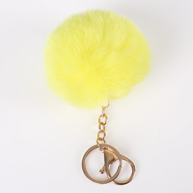 Internet Celebrity Plush Key Chain Schoolbag Cute Pendant Jewelry Pendant Cross-Border Hot Bag Key Ring Color Hanging Buckle