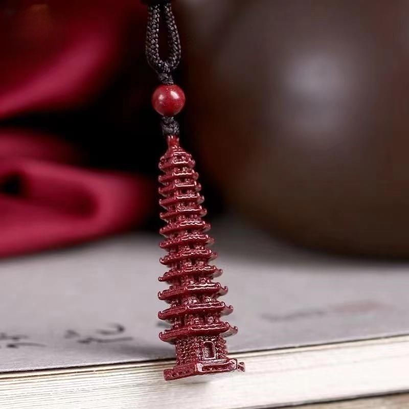 朱砂文昌塔挂件坠子批发紫金砂男女项链挂坠饰品钥匙挂饰货源批发