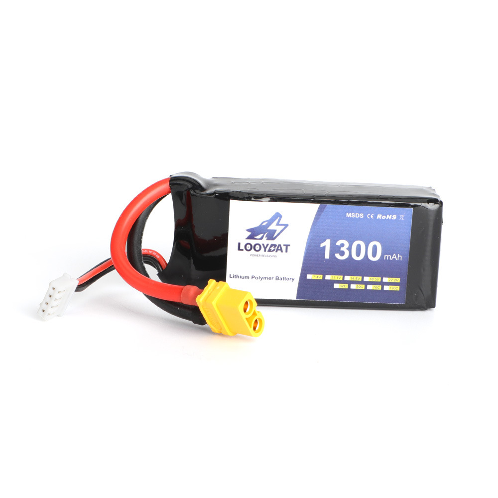 LOOYBAT 1300mAh 7.4V 100C室内穿越机航模无人机FPV竞速锂电池