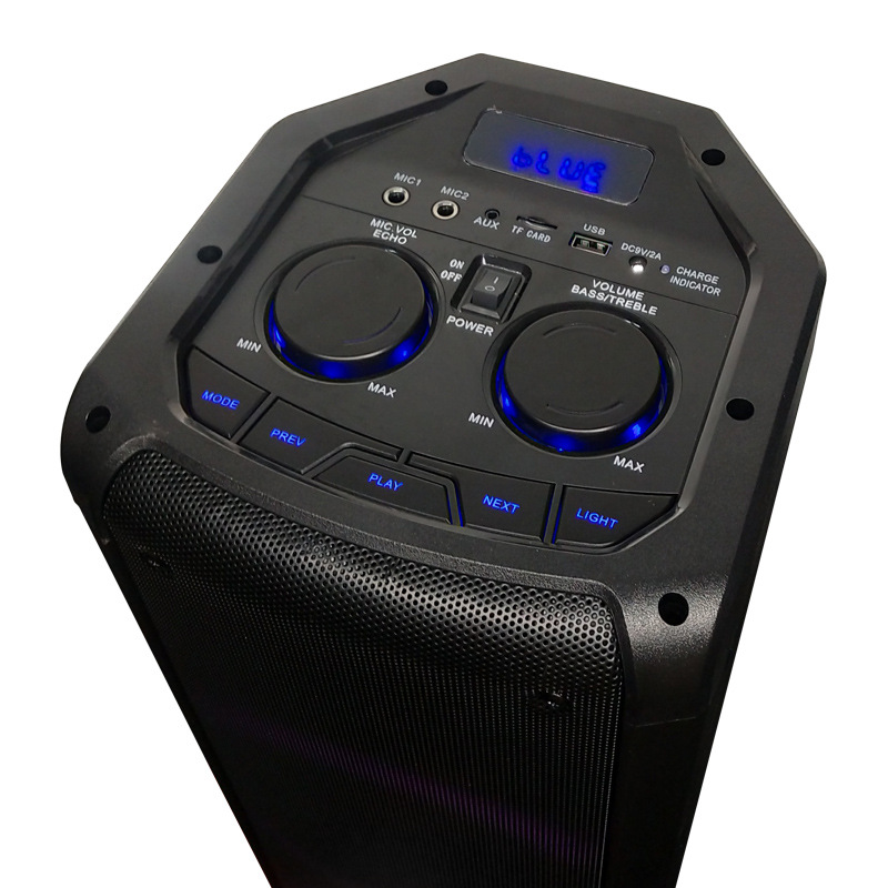 2022年蓝牙音箱 新款4寸圆形便携式多功能火焰音响【工厂批发】