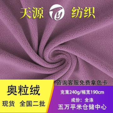 240g单面奥粒绒 摇粒绒 奥利绒休闲服家居服睡衣保暖卫衣时装面料