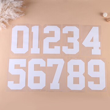 大号球衣号码数字烫标热转印烫画球服帽子diy装饰比赛黑色胸章贴