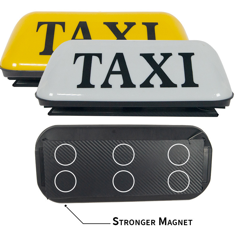 TAXI灯外贸跨境taxi灯磁吸固定12V的士灯防水耐晒出租卤素顶灯