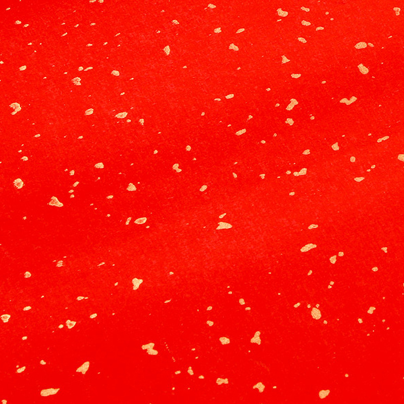 万年红长卷宣纸半生熟洒金龙凤空白春联大红色喜庆手写用纸对联纸