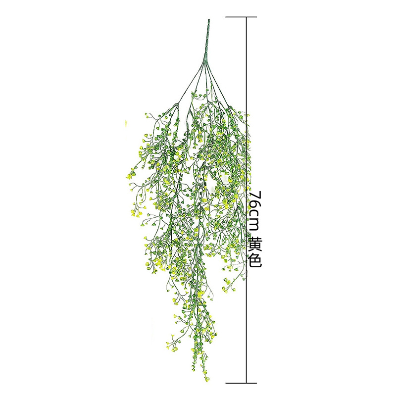 Cross-Border Simulation Hanging Plastic Artificial Chang Chun Golden Bell Willow Rattan Living Room Ceiling Plant Decoration Wedding Photography Rattan