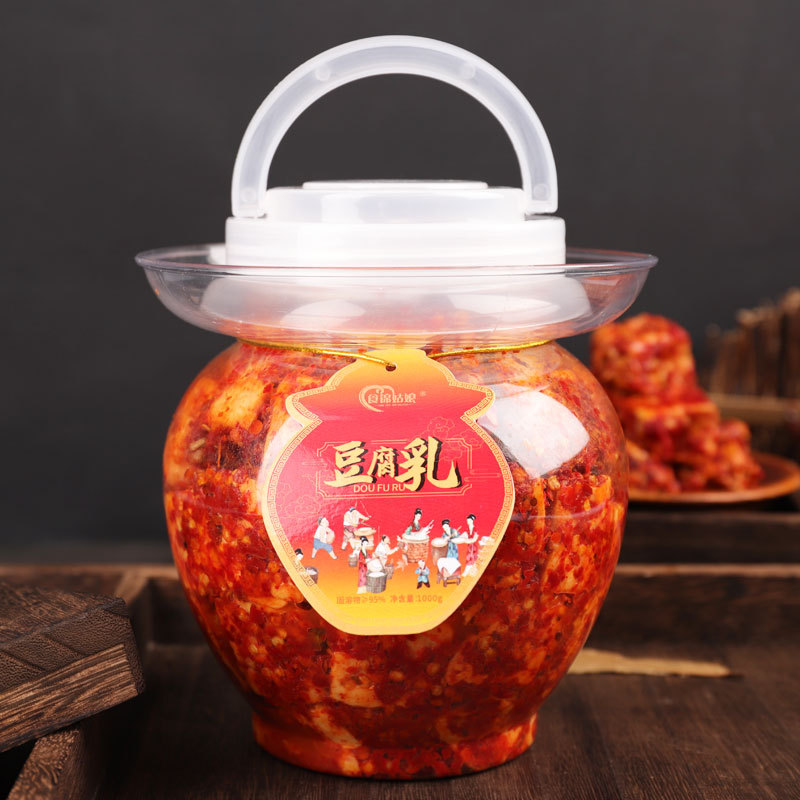 白溪豆腐乳湖南特产霉豆腐香辣农家风味坛装大罐无油手工臭毛豆腐