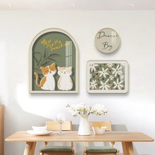 现代简约餐厅装饰画创意组合饭厅餐桌背景墙挂画北欧风格客厅壁画