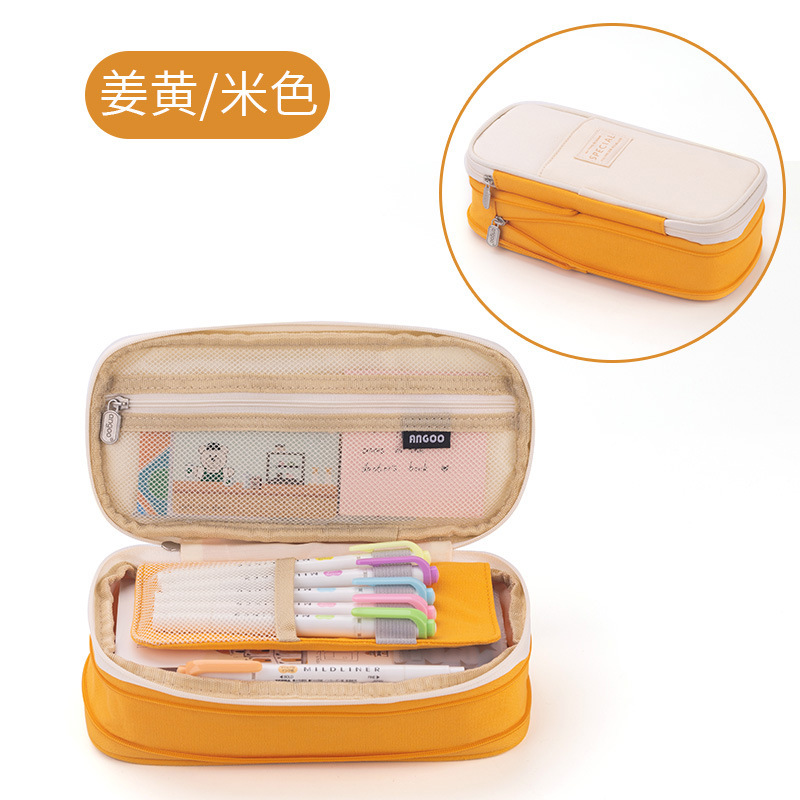 Large Capacity Pencil Case Japanese and Korean Style Primary and Secondary School Students Macaron Color Matching Can Be Changed and Upgraded Pencil Case Stationery Box