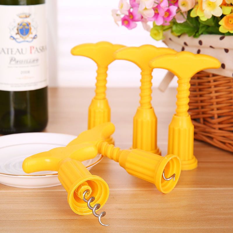 Simple Old-Fashioned Multifunctional Bottle Opener Wine Corkscrew Plastic Bottle Opener Wine Cork Puller Cap Opener Bold