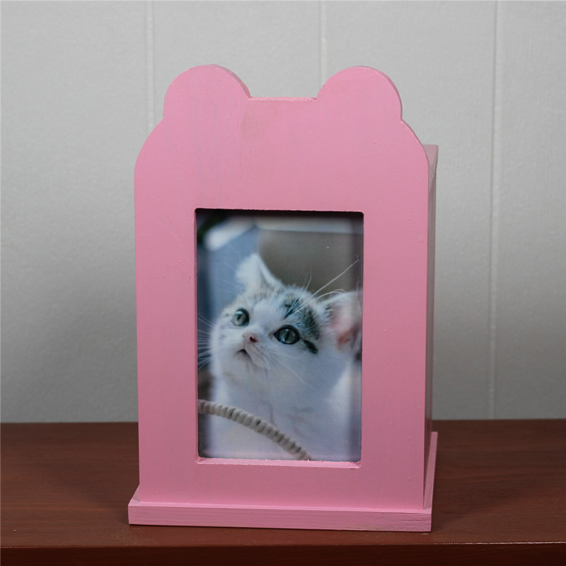 跨境木质粉色宠物猫咪狗狗棺材骨灰盒猫狗骨灰盒纪念安乐窝批发