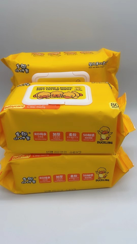 批发80抽的小黄鸭湿巾一件30包-阿里巴巴