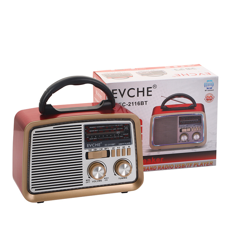 Retro Bluetooth Audio Radio Cross-Border Multi-Functional Full-Range Radio Portable Vintage Radio Wholesale