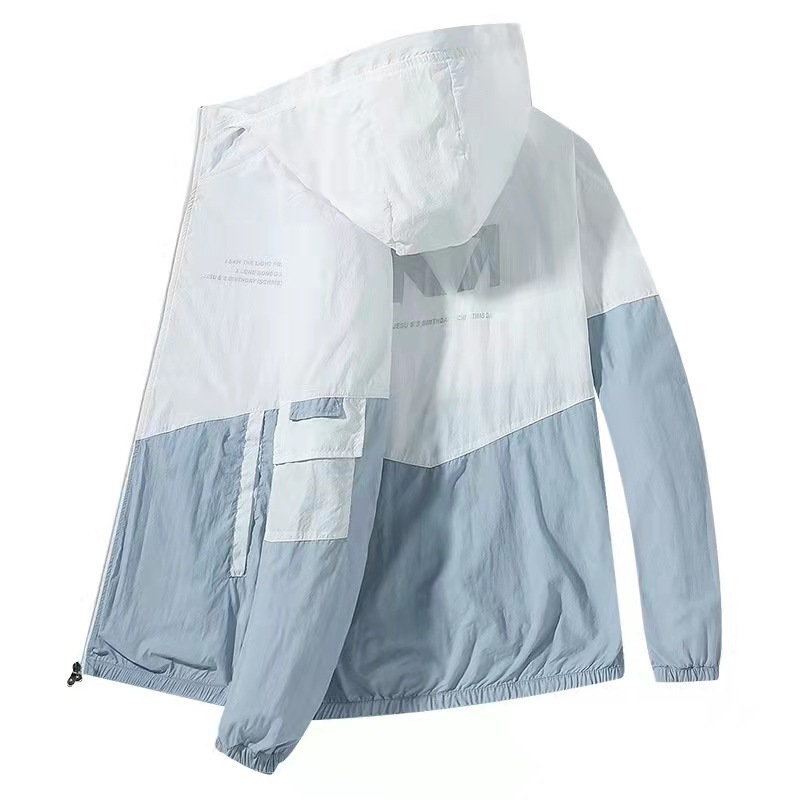 防晒衣男款薄款夏季防风衣外套户外运动皮肤衣男超薄