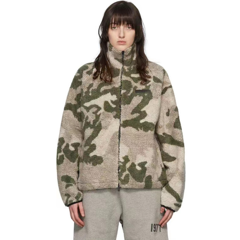 fog羊羔绒立领拉链外套 复线essentials加厚美式街潮宽松22款秋冬