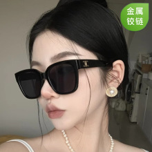 复古方形太阳镜女 韩版ins嫩粉色网红墨镜高级感圆脸显瘦潮流眼镜