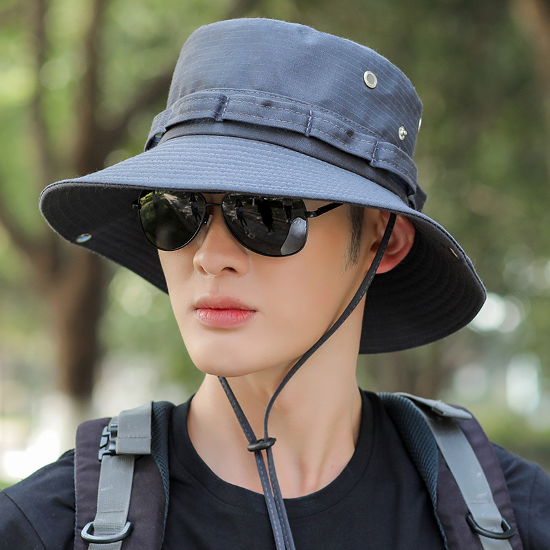 Men's Summer Hat Sun Hat with Wide Brim Outdoor Mountaineering Sun Hat Men's Cycling Travel Bucket Hat Hot Sale Wholesale