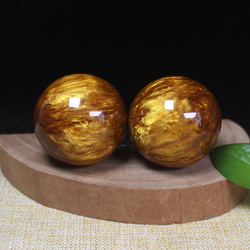 新品金丝海柳手球5cm 黑珊瑚海柳健康球手把件摆件饰品把玩