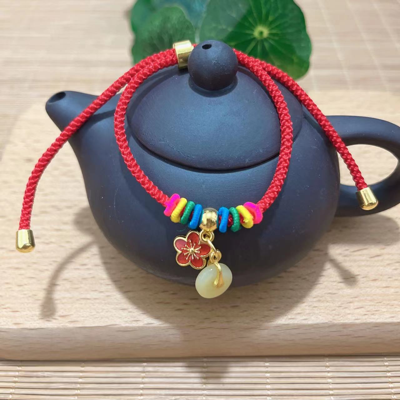 Dragon Boat Festival Bracelet Colorful Braided Rope Children Baby Hand-Woven Red Rope Colorful Wire National Style Bracelet Jewelry Wholesale