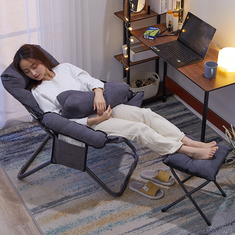 睡觉椅子折叠休息的躺椅工位办公室座椅可坐可躺工作椅午睡休闲椅